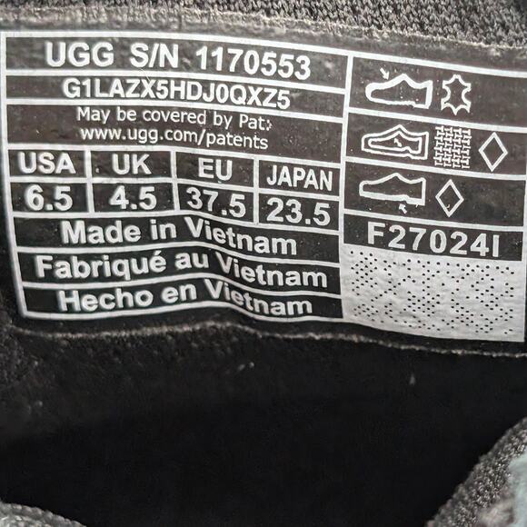 UGG Zilo Slip On Comfort Sneakers Shoes Women's Black/White Size US6.5 EU37.5 - Picture 7 of 13